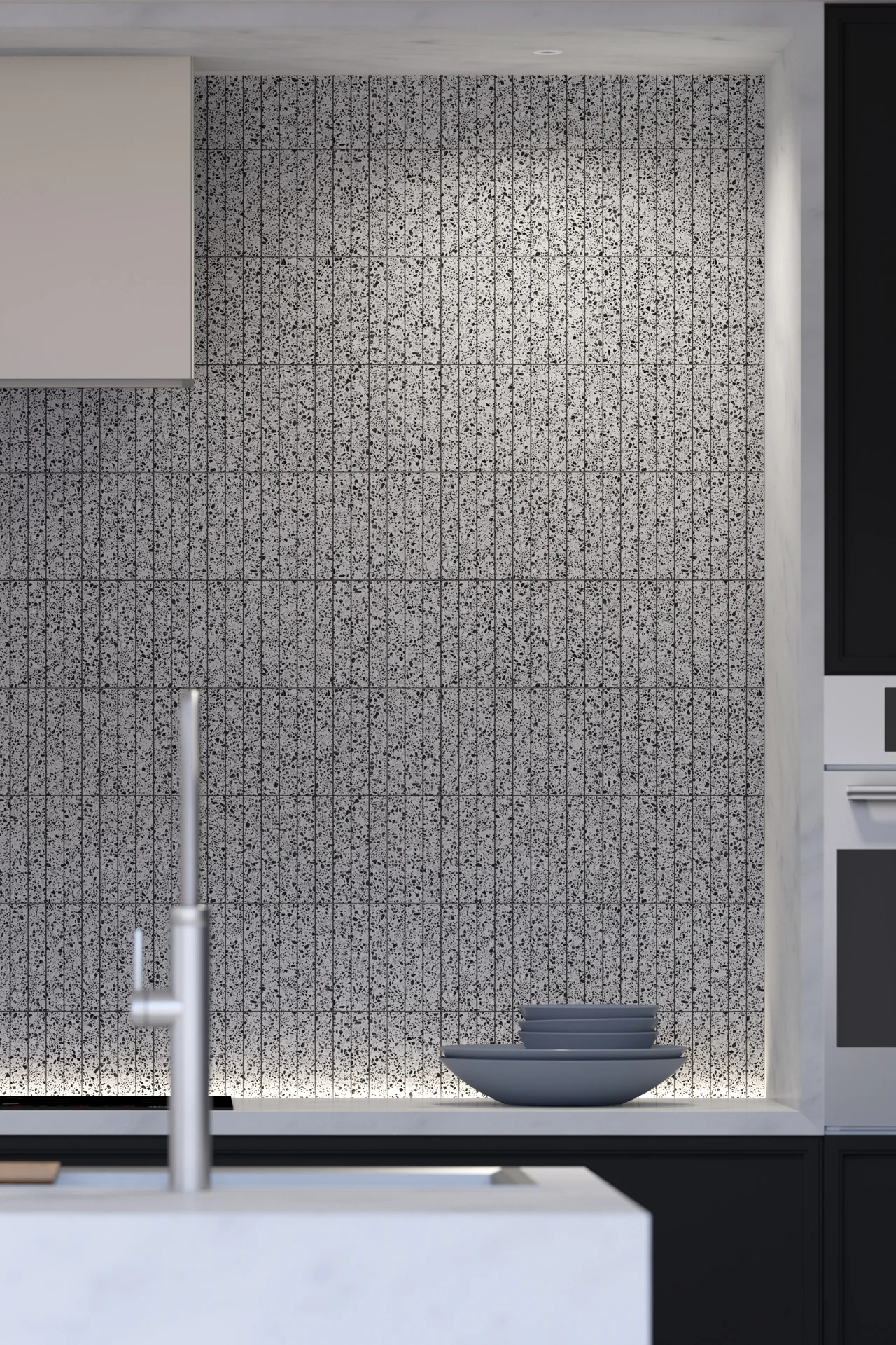 Herringbone Mosaic Monochromes Cinder Medio